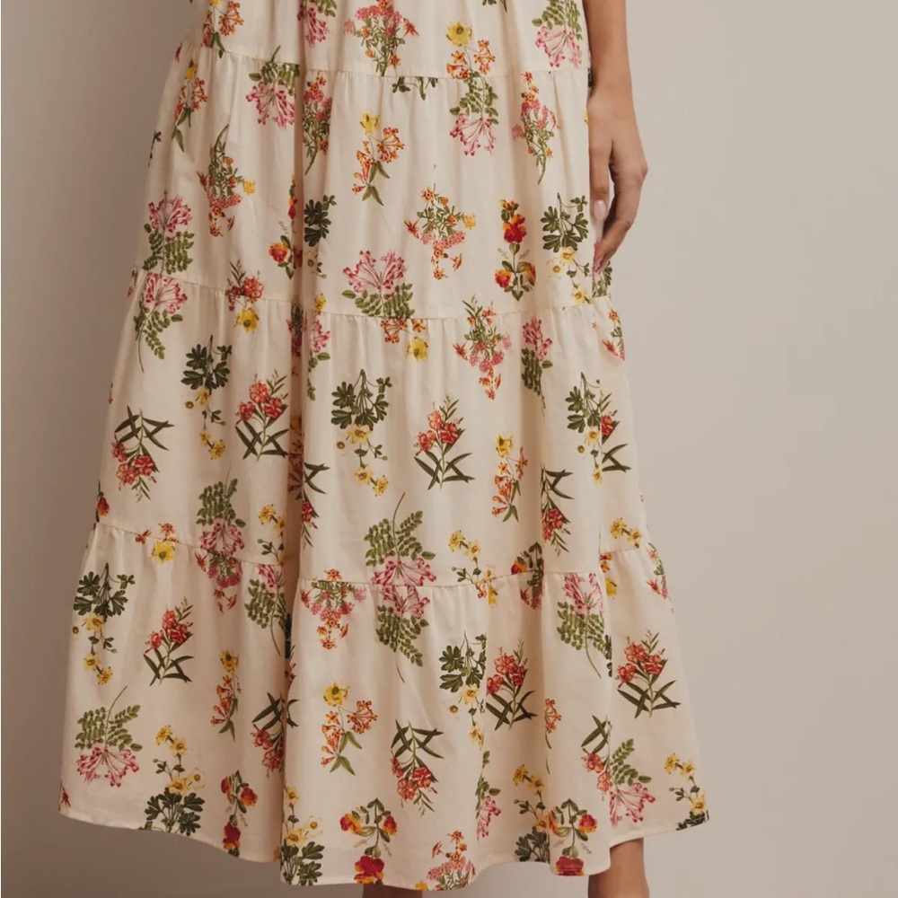 Forte Cream Floral Maxi Skirt